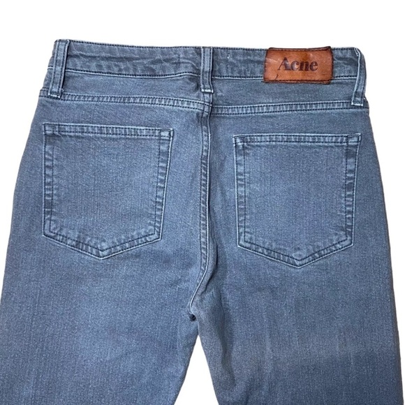 Acne Flex Zick Jeans Washed Gray Straight Leg‎ 28 Distressed Faded Black - Picture 6 of 7